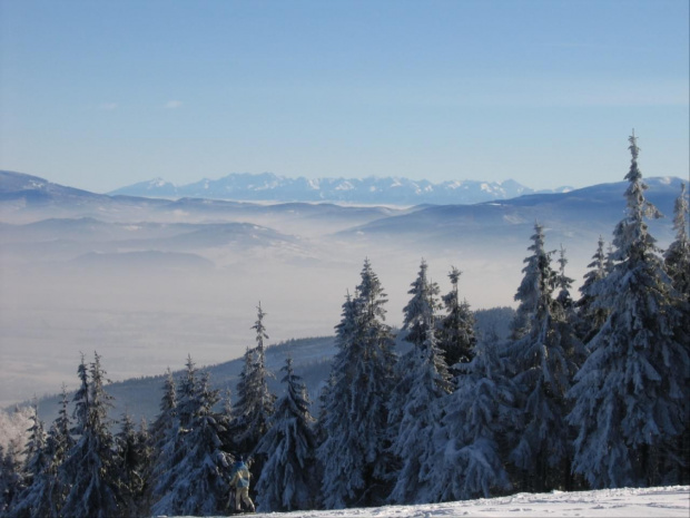 Widok na Tatry ze szczytu Klimczoka #Szyndzielnia #Klimczok