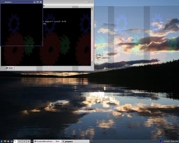 śmieci na ekranie OpenGL (i810/i815)