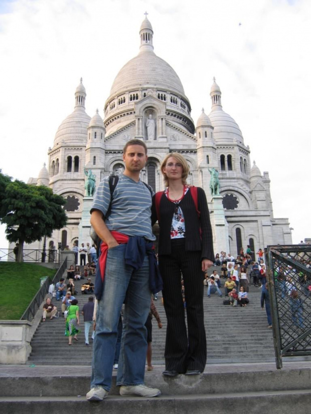 Bazylika Sacre Coeur - Paryż - wrzesień 2005 #Paris #Paryż #WieżaEiffla #Wersal #Luwr #SaintMalo #Chambord #Ambois #Chartres #Tours #PolaElizejskie #LeonadroDaVinci