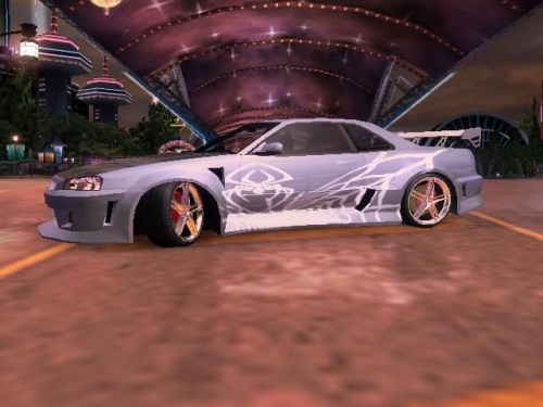 Mój Nissan SkyLine GT-R34 do Turnieju o mistrza kierownicy BayView w grze NFS Underground 2