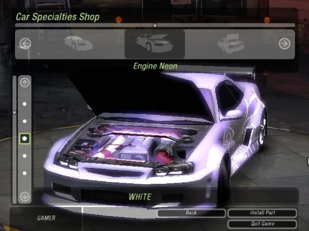 Mój Nissan SkyLine GT-R34 do Turnieju o mistrza kierownicy BayView w grze NFS Underground 2