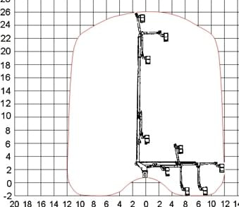 Diagram pracy ramienia podnośnika 26m.