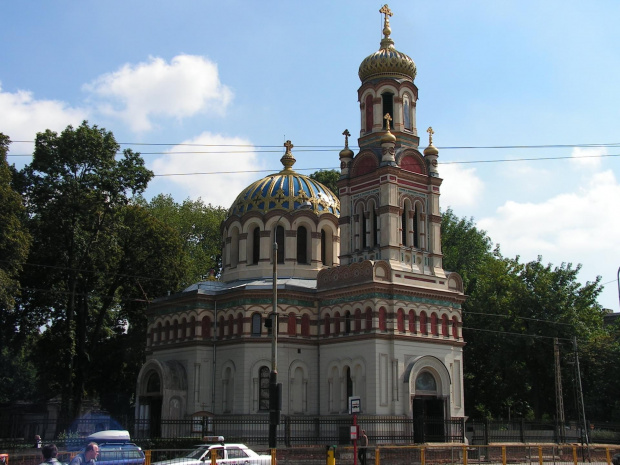 Łódź kościół - skrzyżowanie Narutowicza z Kilińskiego
