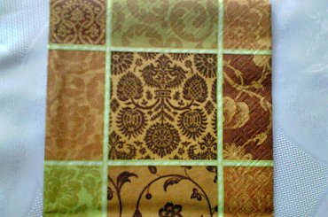 Ornamenty w zieleni - Avant Garde #decoupage #serwetki #wymiana