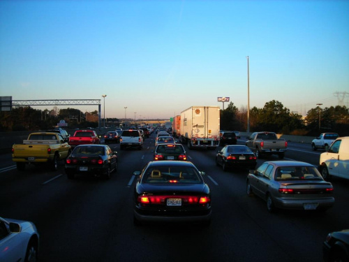 Morning Rush Hour Traffic in Atlanta