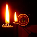 ustawienie ostrości na pierwszym planie fotografii #świeca #płomień #eksperyment #doświadczenia