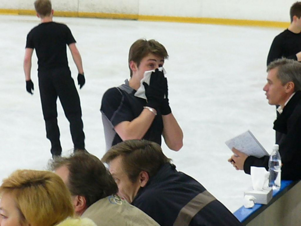 on ice :)
poor Brian, even if he's just blowing his nose he is photographed by terrible fans xD