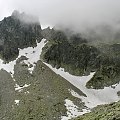 Przełęcz Czerwona Ławka w chmurach #góry #tatry