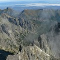 Widok na północ z Łomnicy (2634 m)